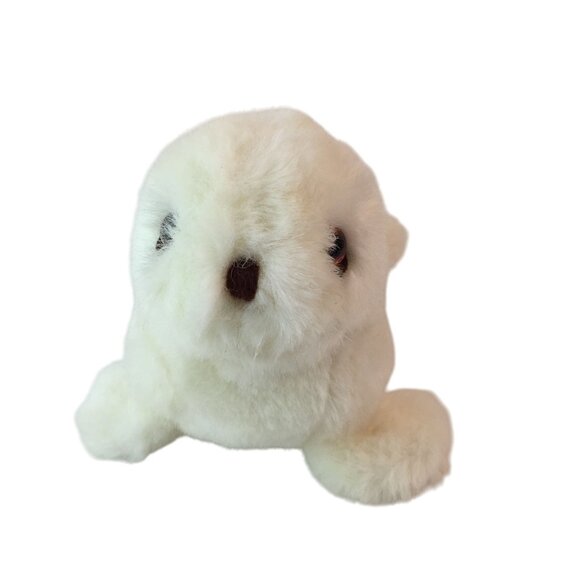Vintage Gund White Seal Pup Plush 10" Stuffed Animal Toy 1983 - Picture 2 of 8